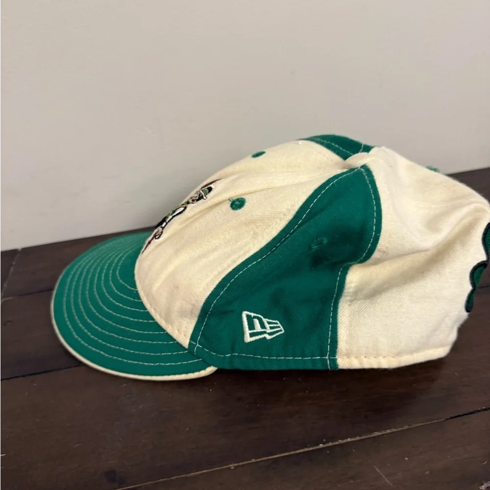Boston Celtics Lucky Leprechaun NewEra 59FIFTY Fitted Hat Green Cream Size 7 1/8